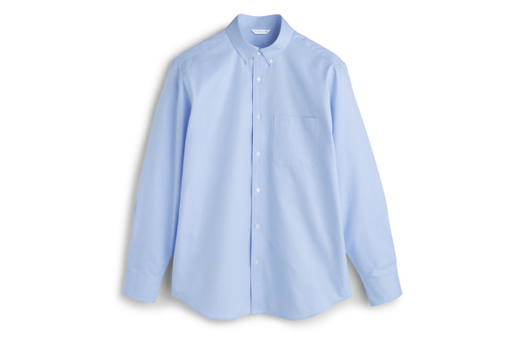 コットンオックスフォード シャツ _サックス