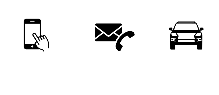 01お申込→02販売店から連絡→03購入相談